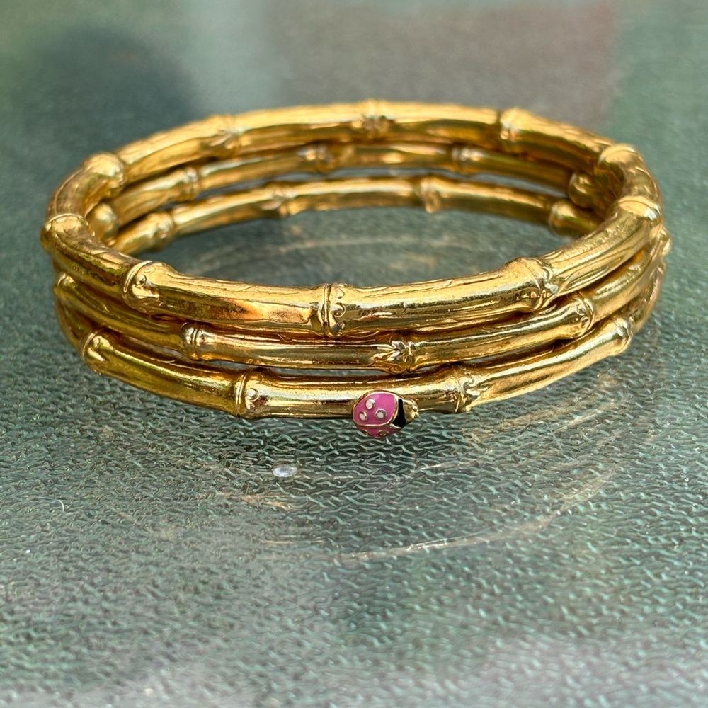 Lilly Pulitzer Gold Bamboo Bangle Bracelet